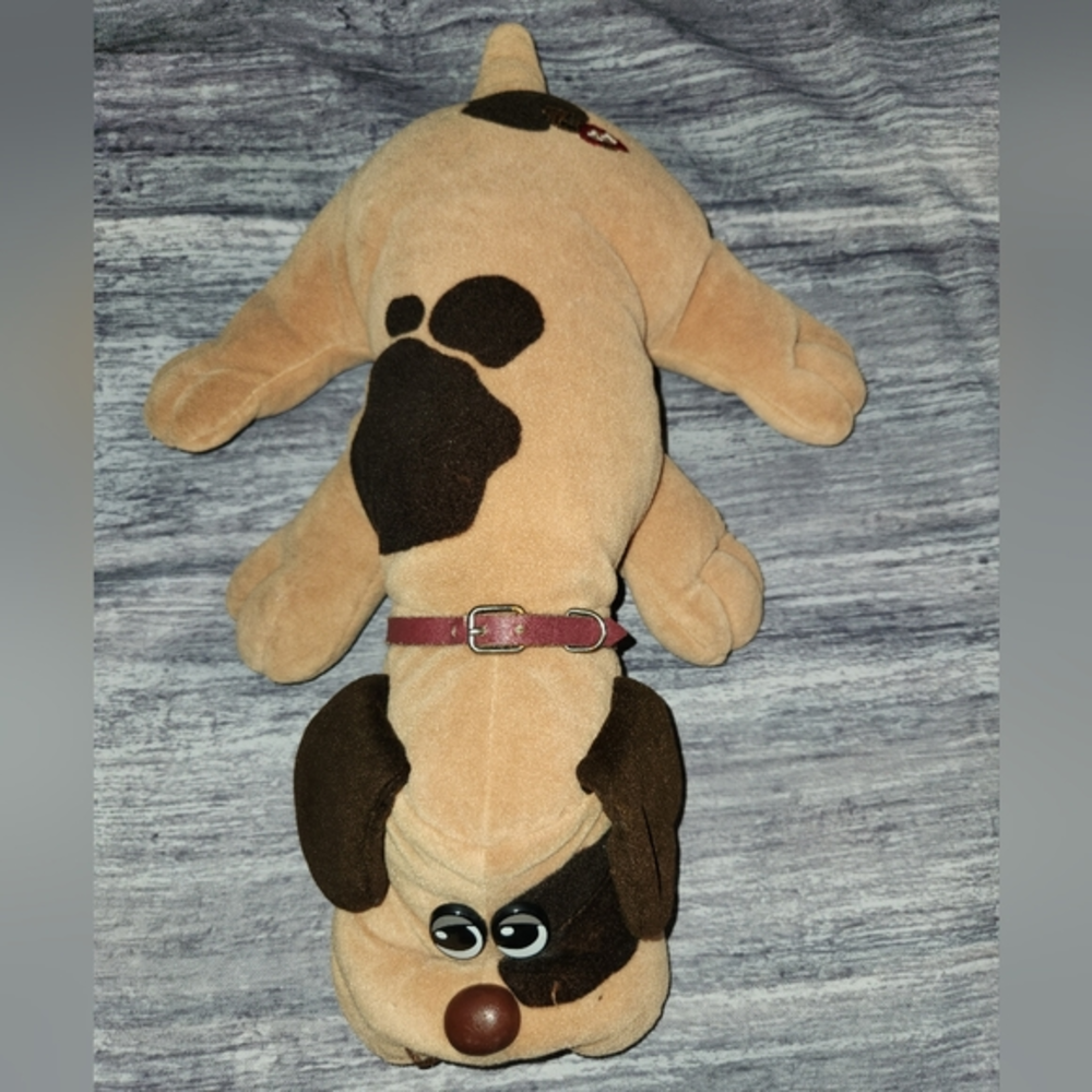 Vintage Applause Pound Puppies Plush Dog‎ Stuffed Animal Brown Collar